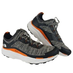 The North Face 11 Gray Orange Black Sneakers Hiking Running Mens Rugged Stylish